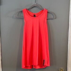 Allyson Felix + Athleta bright coral orange racerback breathable tank size Small